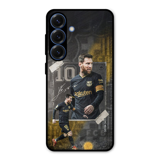 Golden Messi Samsung Galaxy S25 Plus Mobile Back Cover - Sports PrintShield Case