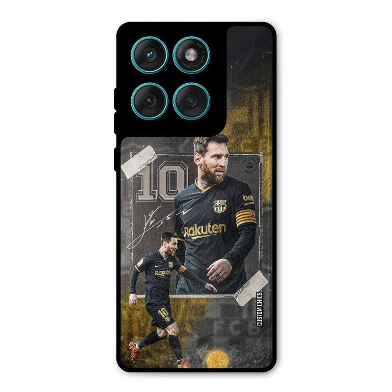 Golden Messi Motorola Edge 60 Mobile Back Cover - Sports PrintShield Case