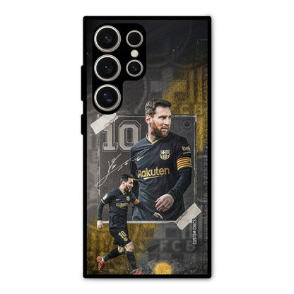 Golden Messi Samsung Galaxy S24 Ultra Mobile Back Cover - Sports PrintShield Case