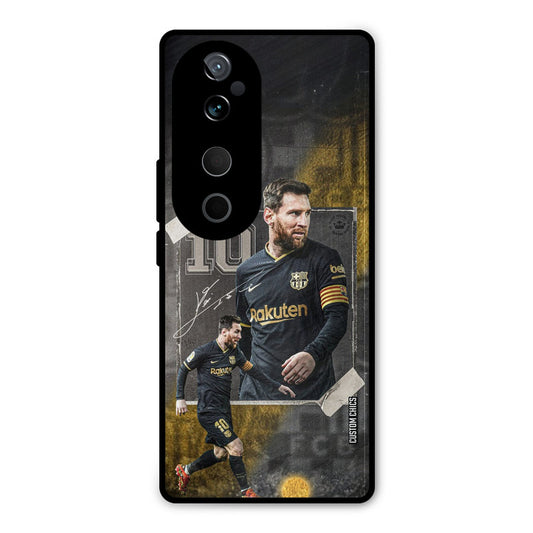 Golden Messi Vivo V40 Pro Mobile Back Cover - Sports PrintShield Case