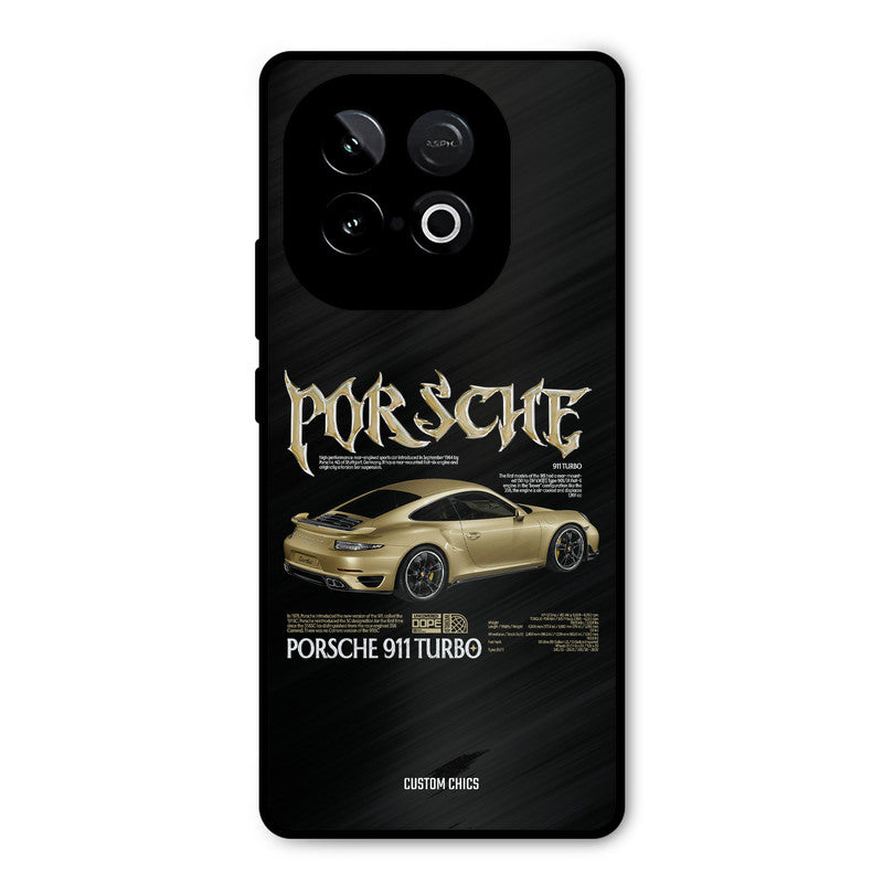 Golden Porsche iQOO Neo 10 Mobile Back Cover - Car&Bike PrintShield Case