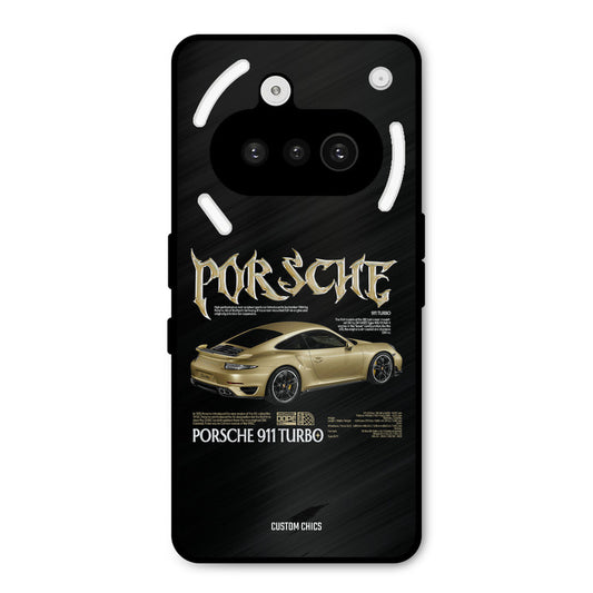Golden Porsche Nothing Phone 3A Mobile Back Cover - Car&Bike PrintShield Case