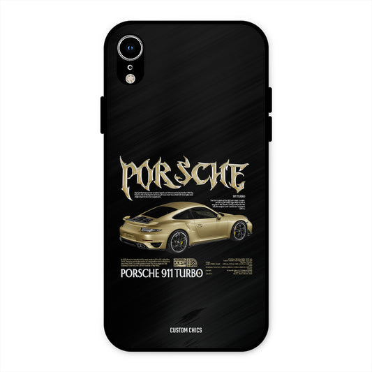 Golden Porsche iPhone XR Mobile Back Cover - Car&Bike PrintShield Case