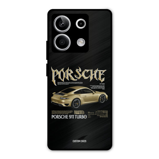 Golden Porsche Redmi Note 13 5G Mobile Back Cover - Car&Bike PrintShield Case
