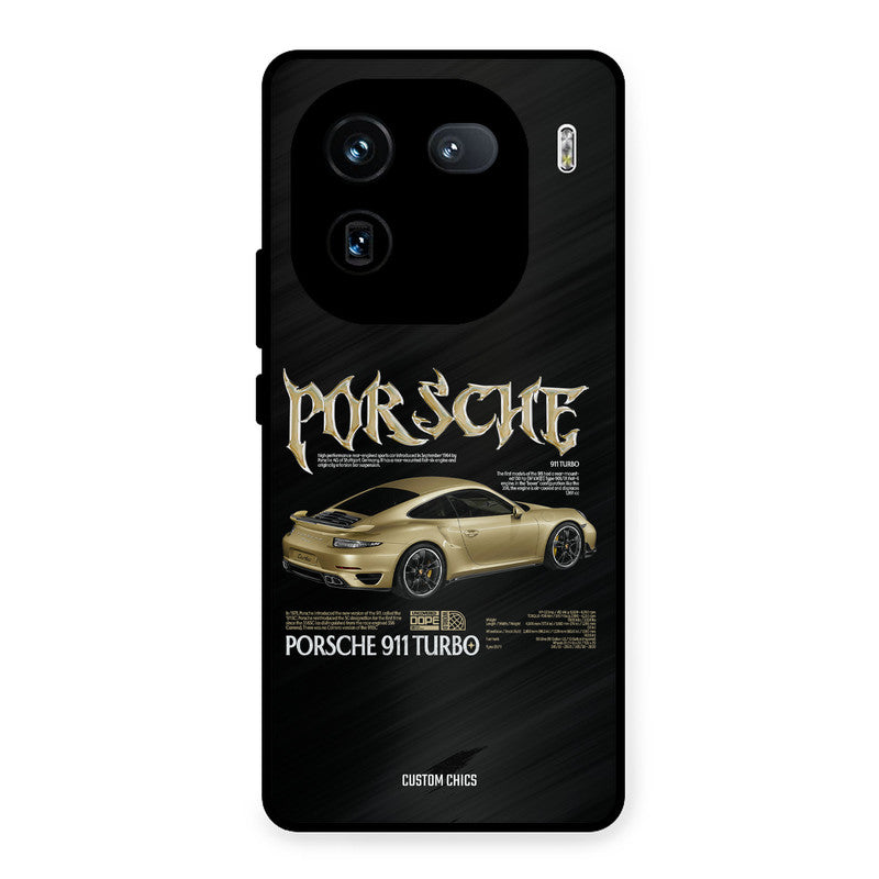Golden Porsche iQOO 12 Mobile Back Cover - Car&Bike PrintShield Case