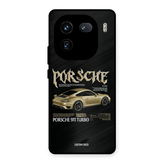 Golden Porsche iQOO 12 Mobile Back Cover - Car&Bike PrintShield Case
