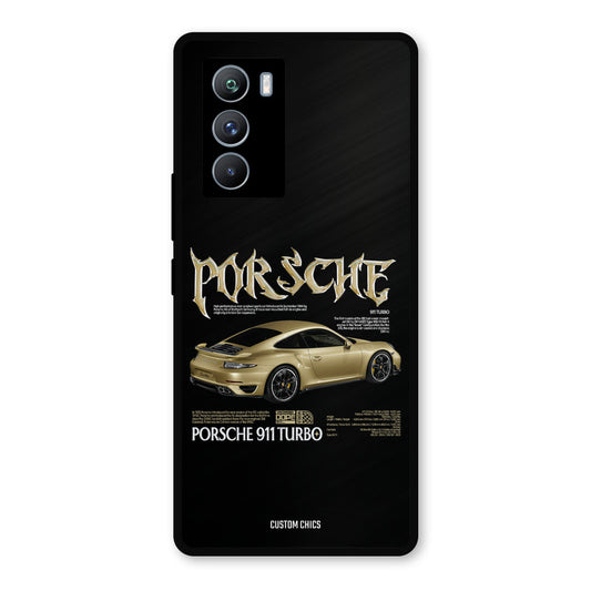 Golden Porsche iQOO 9SE Mobile Back Cover - Car&Bike PrintShield Case