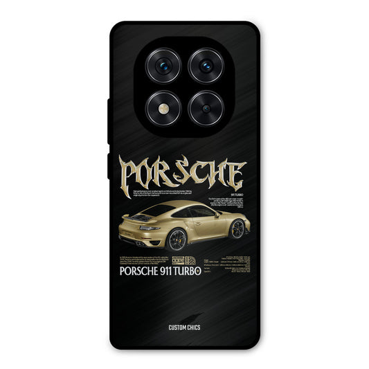 Golden Porsche Redmi Note 14 Pro Mobile Back Cover - Car&Bike PrintShield Case