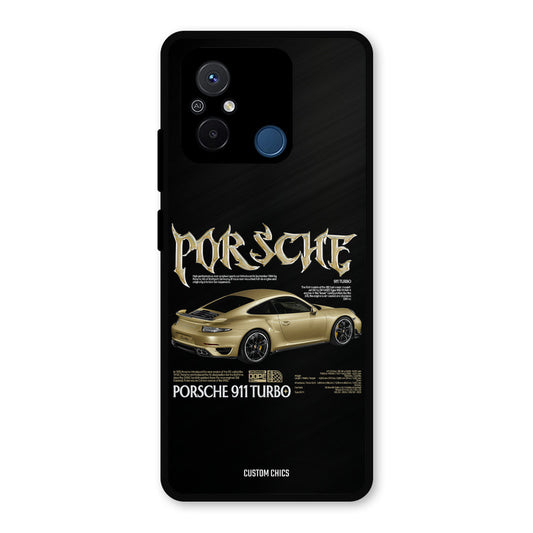 Golden Porsche Redmi 12c Mobile Back Cover - Car&Bike PrintShield Case