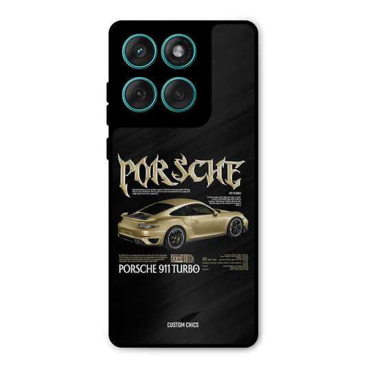 Golden Porsche Motorola Edge 60 Mobile Back Cover - Car&Bike PrintShield Case
