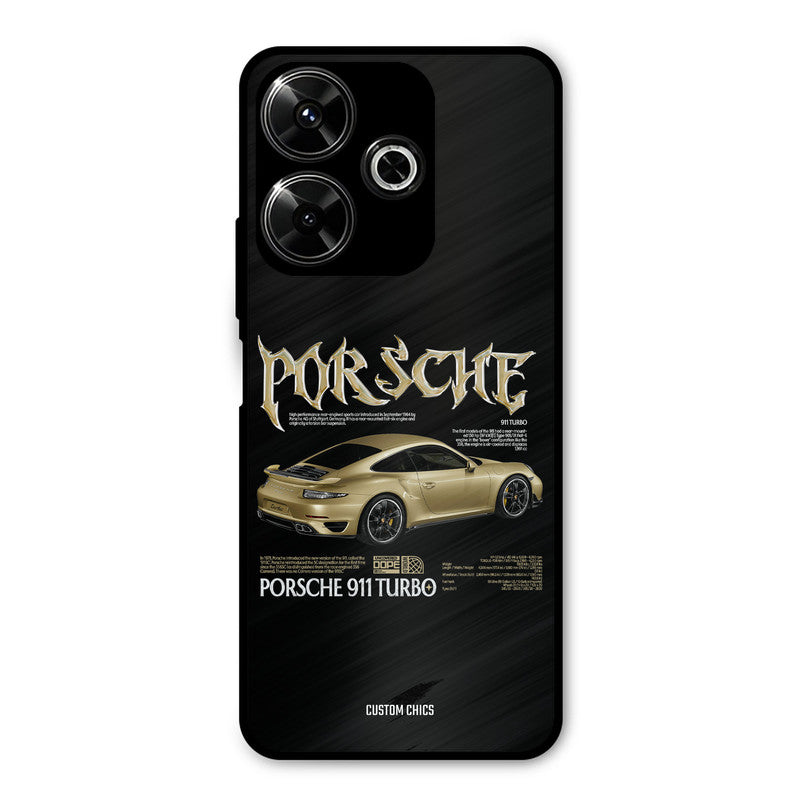 Golden Porsche Redmi 13 5G Mobile Back Cover - Car&Bike PrintShield Case