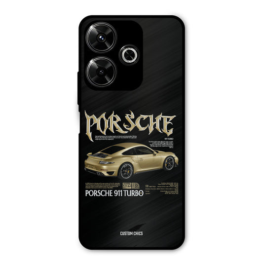 Golden Porsche Redmi 13 5G Mobile Back Cover - Car&Bike PrintShield Case