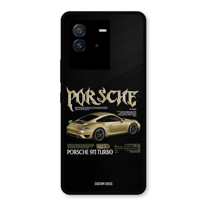 Golden Porsche iQoo Neo 6 Mobile Back Cover - Car&Bike PrintShield Case