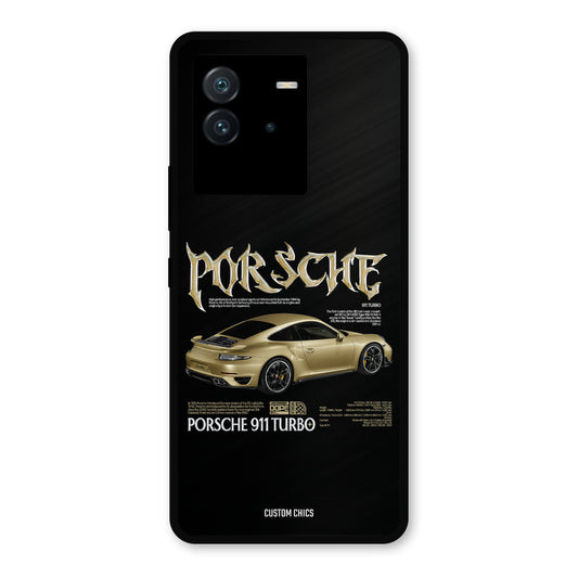 Golden Porsche iQoo Neo 6 Mobile Back Cover - Car&Bike PrintShield Case
