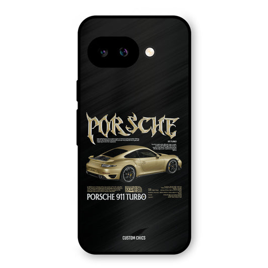 Golden Porsche Google Pixel 9A Mobile Back Cover - Car&Bike PrintShield Case