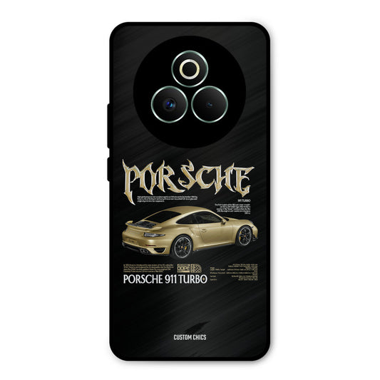 Golden Porsche Realme P3 Pro 5G Mobile Back Cover - Car&Bike PrintShield Case