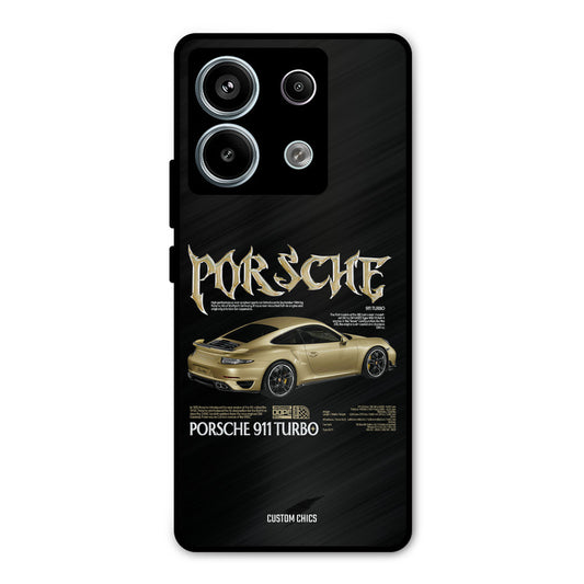 Golden Porsche Redmi Note 13 Pro 5G Mobile Back Cover - Car&Bike PrintShield Case