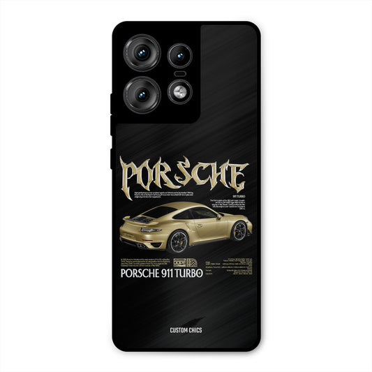Golden Porsche Motorola Edge 50 Pro Mobile Back Cover - Car&Bike PrintShield Case