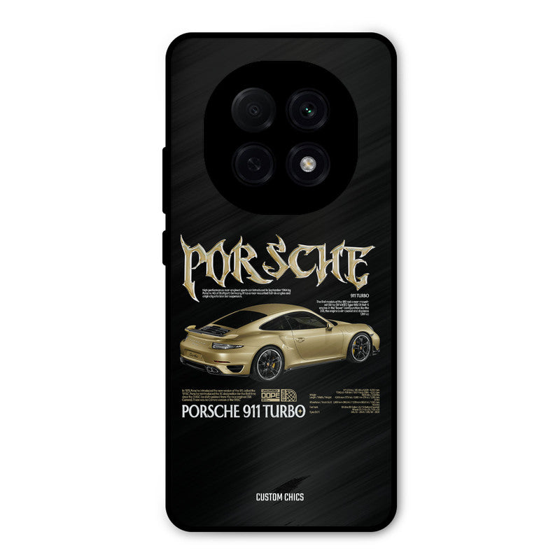 Golden Porsche Oppo F29 Pro Mobile Back Cover - Car&Bike PrintShield Case