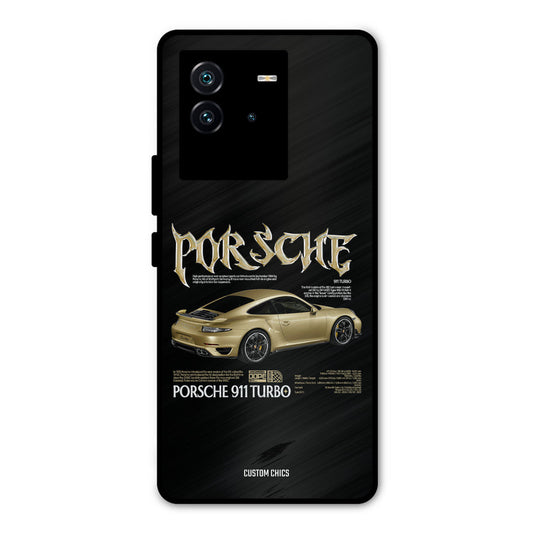 Golden Porsche iQOO Neo 6 5G Mobile Back Cover - Car&Bike PrintShield Case
