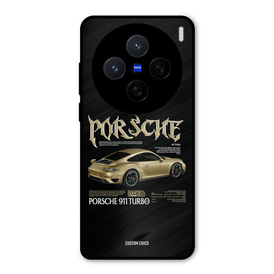 Golden Porsche Vivo X200 Mobile Back Cover - Car&Bike PrintShield Case