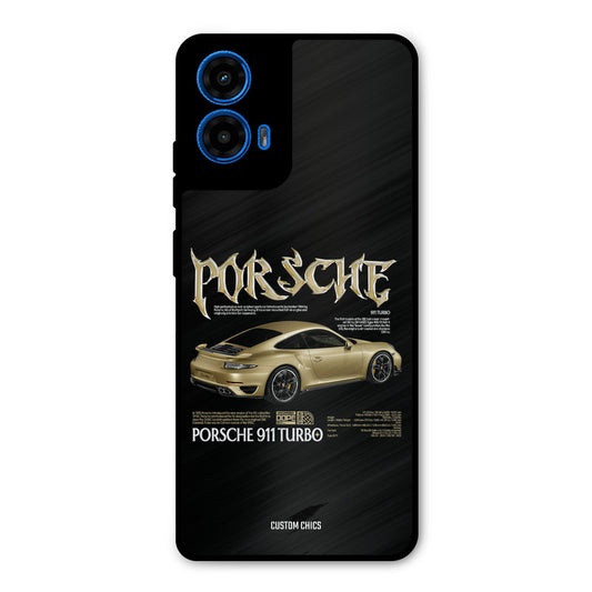 Golden Porsche Moto G45 Mobile Back Cover - Car&Bike PrintShield Case