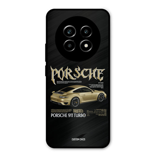 Golden Porsche Realme 13 Pro Mobile Back Cover - Car&Bike PrintShield Case