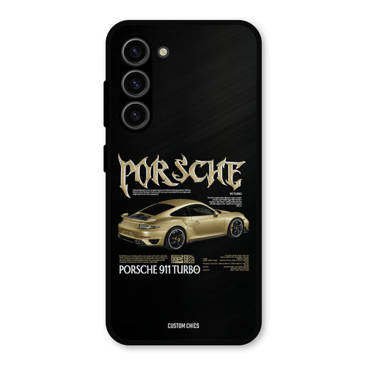 Golden Porsche Samsung Galaxy S23 Mobile Back Cover - Car&Bike PrintShield Case