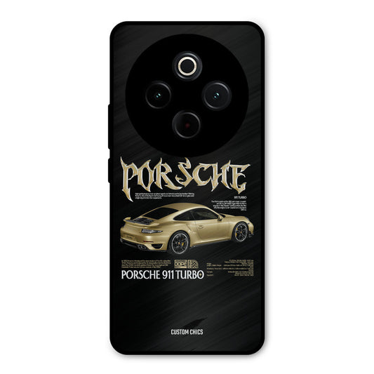Golden Porsche iQoo Z10 Mobile Back Cover - Car&Bike PrintShield Case