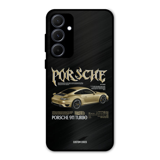 Golden Porsche Samsung Galaxy A35 5G Mobile Back Cover - Car&Bike PrintShield Case