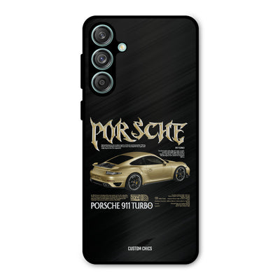 Golden Porsche Samsung Galaxy M55 5G Mobile Back Cover - Car&Bike PrintShield Case