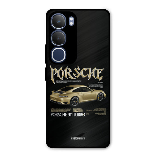 Golden Porsche Vivo Y29 Mobile Back Cover - Car&Bike PrintShield Case