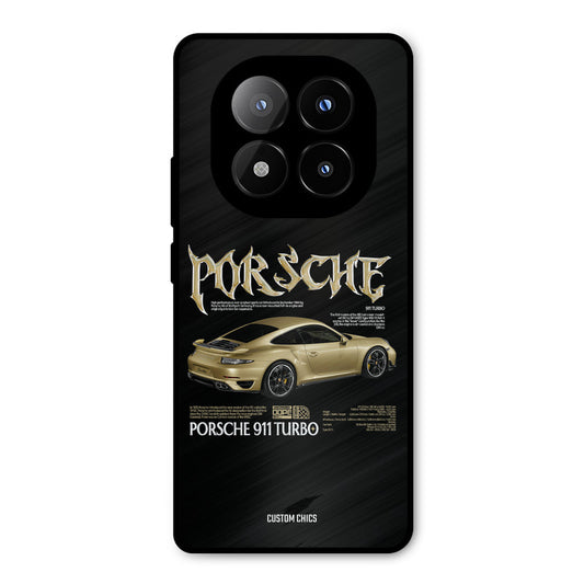 Golden Porsche Redmi Note 14 Pro Plus 5G Mobile Back Cover - Car&Bike PrintShield Case
