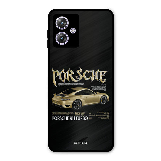 Golden Porsche Moto G54 Mobile Back Cover - Car&Bike PrintShield Case