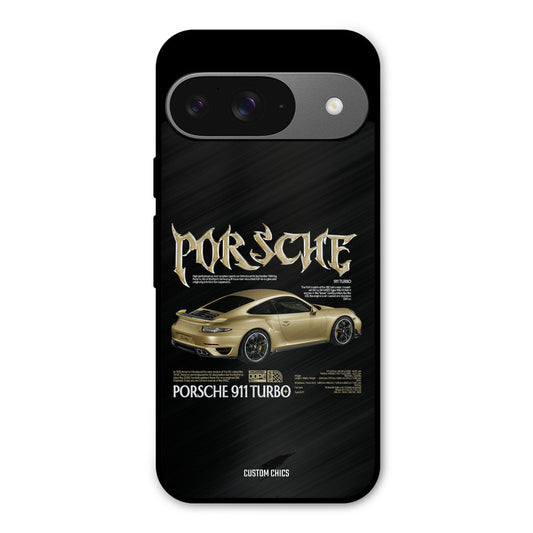 Golden Porsche Google Pixel 9 Mobile Back Cover - Car&Bike PrintShield Case