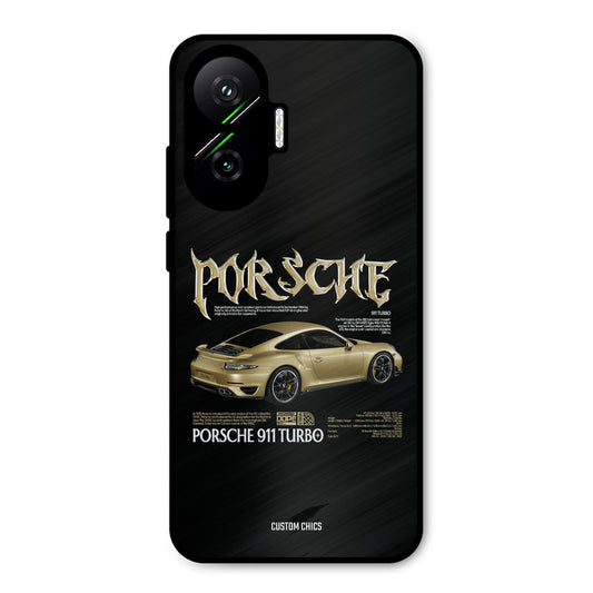 Golden Porsche Poco F7 5G Mobile Back Cover - Car&Bike PrintShield Case