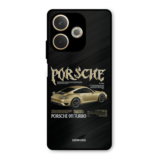 Golden Porsche Oppo A5 Pro Mobile Back Cover - Car&Bike PrintShield Case
