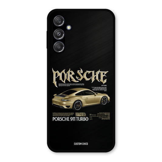 Golden Porsche Samsung Galaxy M34 5G Mobile Back Cover - Car&Bike PrintShield Case