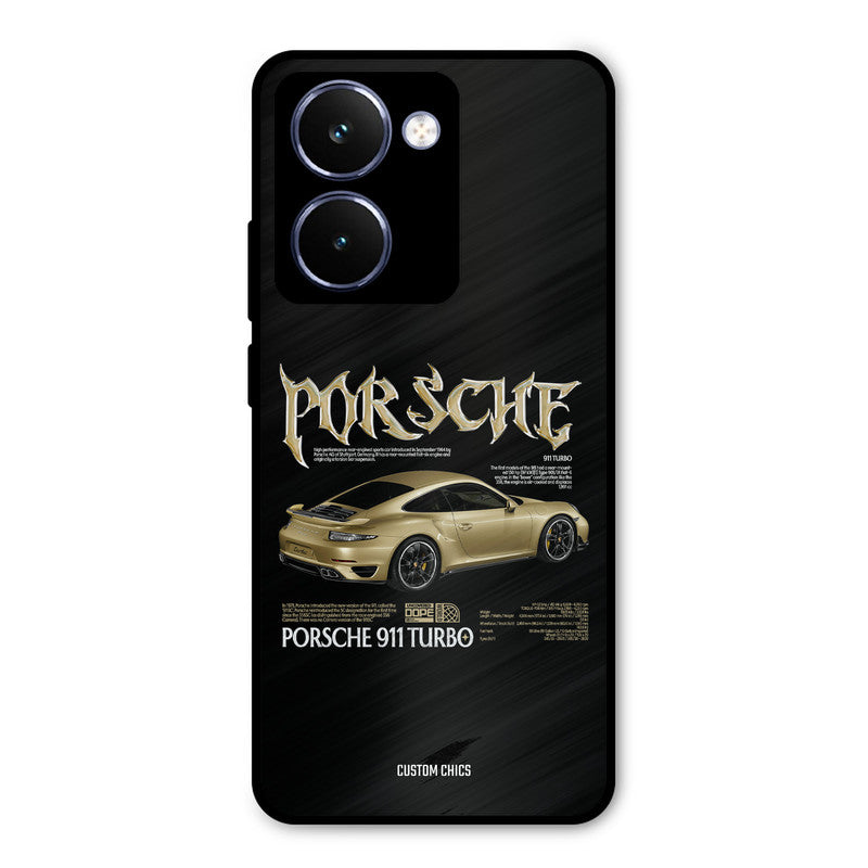 Golden Porsche Realme P3 Ultra Mobile Back Cover - Car&Bike PrintShield Case