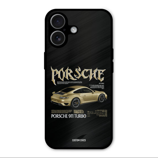Golden Porsche iPhone 17 Mobile Back Cover - Car&Bike PrintShield Case