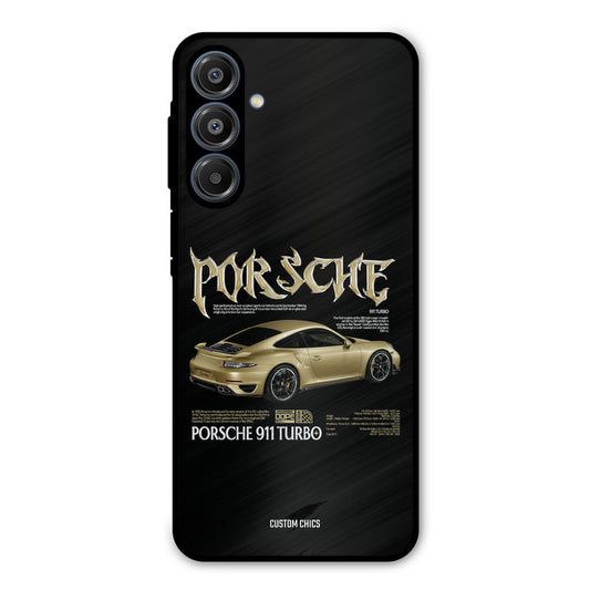 Golden Porsche Samsung Galaxy A16 5G Mobile Back Cover - Car&Bike PrintShield Case