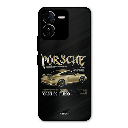 Golden Porsche iQOO Z9 Mobile Back Cover - Car&Bike PrintShield Case