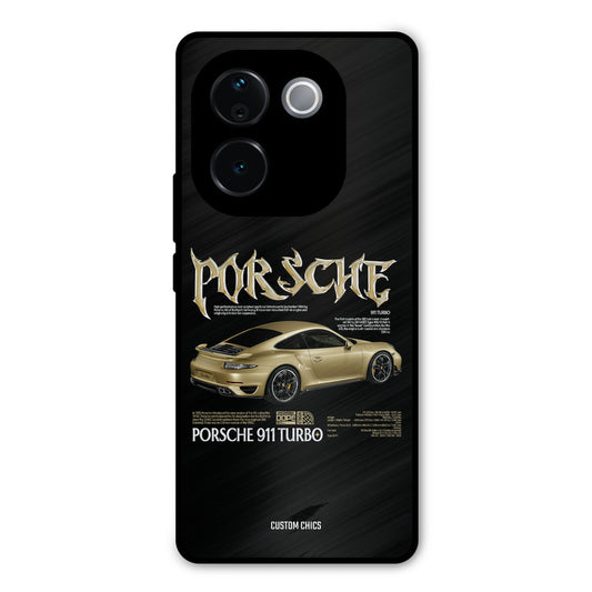 Golden Porsche iQOO Z9s Pro Mobile Back Cover - Car&Bike PrintShield Case