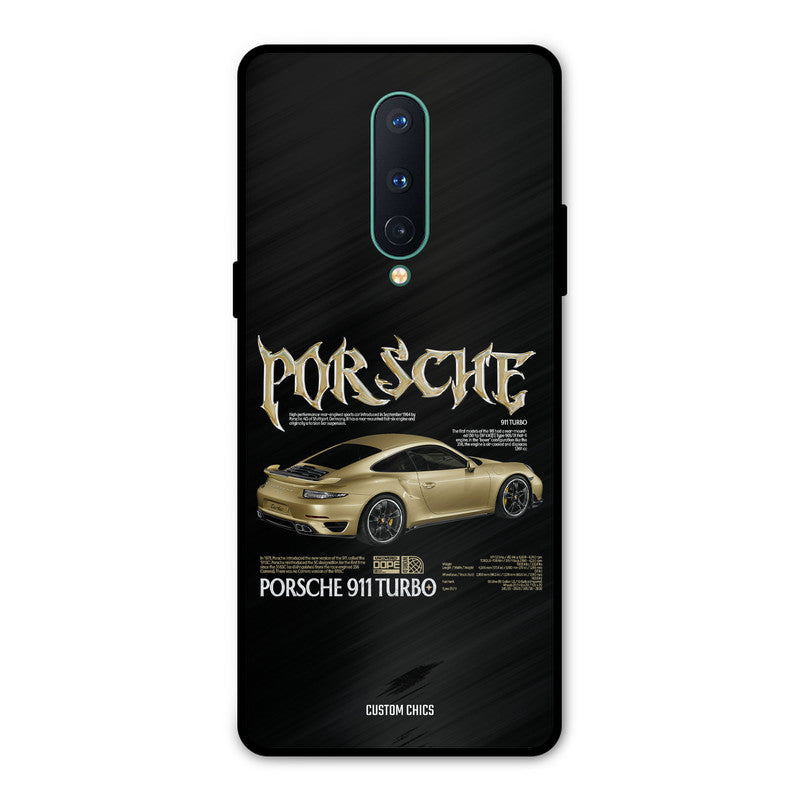 Golden Porsche Oneplus 8 Mobile Back Cover - Car&Bike PrintShield Case