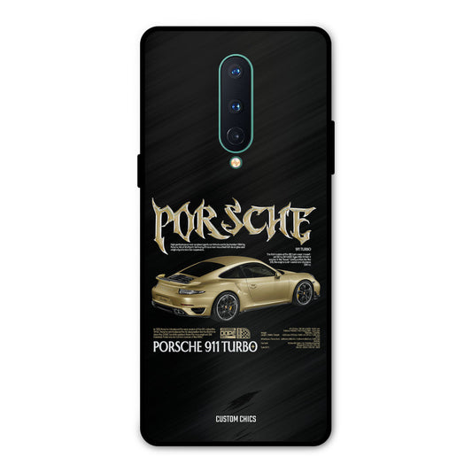 Golden Porsche Oneplus 8 Mobile Back Cover - Car&Bike PrintShield Case