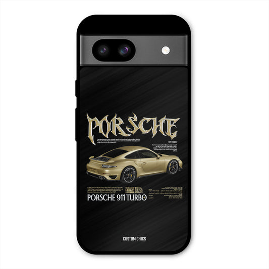 Golden Porsche Google Pixel 8a Mobile Back Cover - Car&Bike PrintShield Case