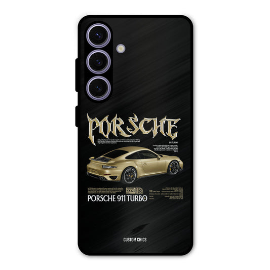 Golden Porsche Samsung Galaxy S24 Mobile Back Cover - Car&Bike PrintShield Case