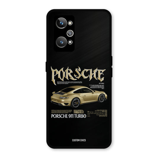 Golden Porsche Realme GT Neo 2 Mobile Back Cover - Car&Bike PrintShield Case