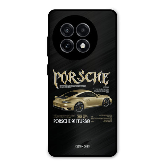 Golden Porsche OnePlus 13R Mobile Back Cover - Car&Bike PrintShield Case