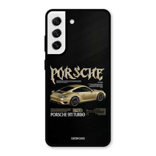 Golden Porsche Samsung Galaxy S21 FE 5G Mobile Back Cover - Car&Bike PrintShield Case